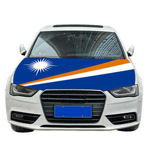 Cubierta de capó de coche de las Islas Marshall bandera cubierta de motor de coche bandera al por mayor tela elástica personalizada venta directa de fábrica - Product Image 6