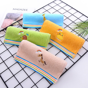 Serviettes de bain pour enfants Kim Ryan, 27x50cm, en pur coton, brodées, dessin animé, douces et absorbantes, pour enfants - Product Image 3
