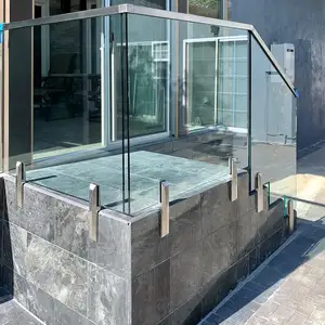 ZD sıcak satış 2205 çerçevesiz balkon korkuluğu korkulukları paslanmaz çelik yan dolgu duvar camı tıkaç