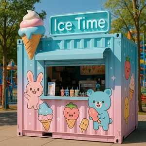 ร้านอาหารแบบป๊อปอัพดัดแปลงสไตล์ร่วมสมัย บาร์สำเร็จรูป คาเฟ่ คอนเทนเนอร์ ร้านขายอาหารจานด่วน คีออสก์ ร้านกาแฟ ร้านค้า แข็งแรง ทนทาน - Product Image 6