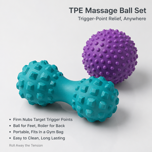 ลูกบอลนวดเท้า TPE บรรเทาอาการปวดฝ่าเท้า ช่วยผ่อนคลายกล้ามเนื้อและเนื้อเยื่อพังผืด สำหรับเท้าและร่างกาย ใช้สำหรับออกกำลังกาย รับผลิตแบบ OEM ODM ขายส่ง - Product Image 2