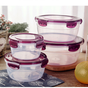 Ensemble de contenants de stockage alimentaire de <span class=keywords><strong>cuisine</strong></span> ronds réutilisables en PP sans BPA, hermétiques, anti-fuites, empilables, compatibles micro-ondes et lave-vaisselle - Product Image 2