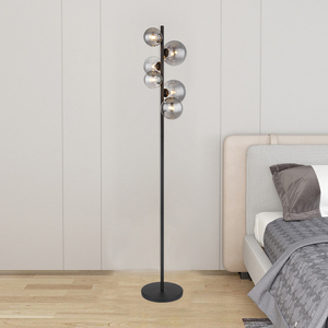 <span class=keywords><strong>Lampe</strong></span> sur pied en <span class=keywords><strong>verre</strong></span> <span class=keywords><strong>fumé</strong></span> et métal au design moderne et luxueux, 3000K, 155cm, 6 ampoules, <span class=keywords><strong>à</strong></span> vendre - Product Image 5