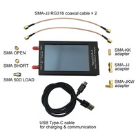 Analyseur d'antenne de réseau vectoriel NanoVNA-F VNA HF VHF UHF 1.5GHz personnalisé + LCD IPS 4.3 pouces + boîtier en métal + batterie 5000mAh