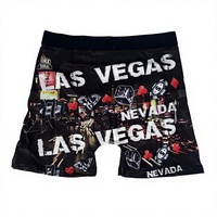 Boxers imprimés numériquement pour hommes, sous-vêtements respirants en tricot, streetwear décontracté