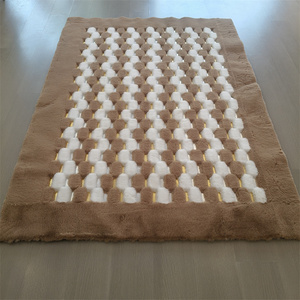 Tappeto astratto dorato decorazione camera da letto di lusso grande Area <span class=keywords><strong>tappeti</strong></span> divano <span class=keywords><strong>tappeti</strong></span> laterali <span class=keywords><strong>per</strong></span> soggiorno morbido soffice salotto tappetino - Product Image 2