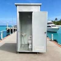 Toilettes portables faciles à déplacer, salles de bain modernes et écologiques pour l'extérieur, toilettes mobiles, remorque de toilettes de luxe avec douche