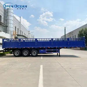 345Axle80100トンバルク貨物高品質家畜豚輸送フェンスセミトレーラー