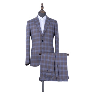 Mantel Hose Offizielle Herren Slim Fits Anzüge Plaid Jacke Casual Designer Hochzeits anzüge für Herren - Product Image 1