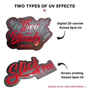 הדפסה אישית דבק הדפסה מוגלה נקודה uv תוויות מדבקה לוגו עמיד למים ויניל pvc אות מותאם אישית - Product Image 3