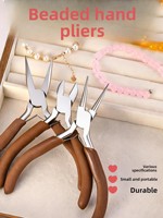 Kit de pinces à bijoux DIY faites à la main en acier au carbone – Pinces à bec rond, pinces coupantes et outils pour la mise en forme de perles et le gainage de fils