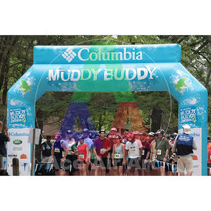 Arches de finition de début événement extérieur 20 pieds porte de soufflage d'air grande voûte gonflable gonflable personnalisée de publicité commerciale - Product Image 4