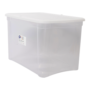 Boîte de rangement Marea PP 570x390x360mm transparente avec couvercle, design minimaliste, empilable, capacité 20-35L pour l'organisation de la maison - Product Image 3