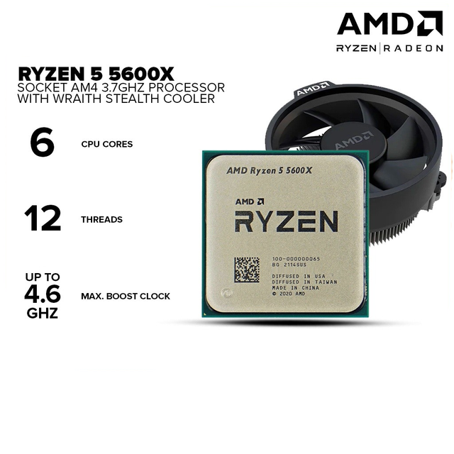 2026 New R5 5600X 6-Core 12-Thread Gaming Desktop Processor AM4 Socket