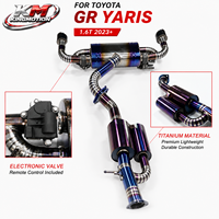 Système d'échappement Catback à soupapes en titane KM pour Toyota GR Yaris 1.6T 2023+ avec silencieux intermédiaire et arrière à soupape électronique