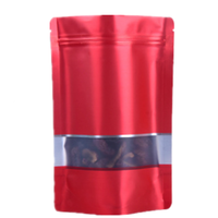 Fabriek Verkoop Matte Aluminiumfolie Tas Raam Zip Lock Lege Gedroogde Voedsel Fruit Thee Pakket 18X26Cm