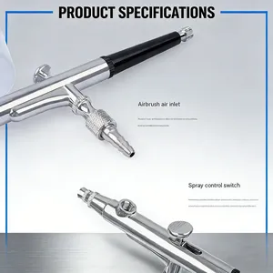 0.3mm Dual Action Airbrush Kit With Three Different Cups(6CC,20CC,40CC) Portable Airbrush Set for Makeup,Commercial Arts,<b>Cake</b> De - Product Image 5