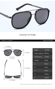 नए ट्रेंडिंग फैशन पंक धूप का चश्मा Uv400 ध्रुवीकृत लेंस डबल ब्रिज पायलट यूनिसेक्स गोगल्स एंटी रिवर्तन तेल प्रतिरोधी - Product Image 2