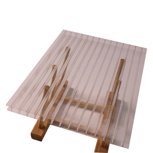 Modern Design Polycarbonate Twin- Wall Hollow Sheet for Hotel <strong>Plastic</strong> Greenhouses <strong>Roofing</strong> Green Color - Product Image 2