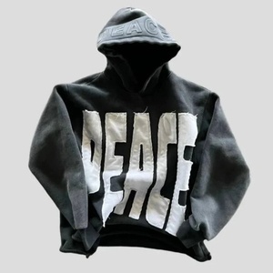 Sudaderas con Capucha Personalizadas para Hombre, Estilo Drop Shoulder, Efecto Desgastado por el Sol, Parche Bordado, 500 Gsm, Tejido Grueso, Oversize, Lavado Ácido - Product Image 1