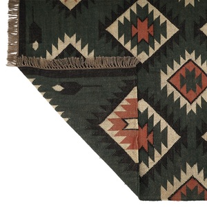 Tapis de jute en laine Kilim tissé à la main de qualité supérieure tapis décoratif géométrique moderne élégant pour bureau à domicile salon chambre sol - Product Image 5