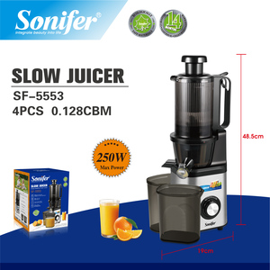 Sonifer Extracteur de jus lent SF-5553 250W 100mm Chute d'alimentation 1000mL Contrôle à double bouton de commande à faible bruit 60dB pour restaurant - Product Image 3