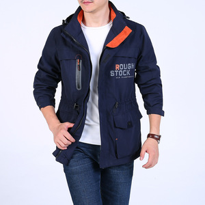 Giacca da <span class=keywords><strong>lavoro</strong></span> da uomo personalizzata per la primavera autunno nuova custodia da esterno impermeabile con inserti Casual per giovani tasche con cerniera frontale - Product Image 3