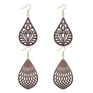 2024 Bold Earrings For African Women Vintage Gold Earrings Africa Wooden African Earrings Women Jewelry