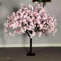 EG-M94 Arbre de cerisier artificiel élégant et luxueux de 4 à 5 pieds, bleu Tiffany, pour centre de table, idéal pour fête d'anniversaire de 14 ans