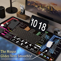 Tapis de bureau personnalisé grand format, compatible Photoshop, PowerPoint, Word, Excel, CAD, Python, AI, CorelDraw, avec raccourcis clavier, en caoutchouc, résistant à l'eau, pour jeux vidéo