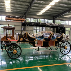 New Xuchang Zhenda 8-Person Black Sightseeing Horse Carriage Steel <b>Frame</b> for Sale Customizable Tourism Special Transportation - Product Image 3