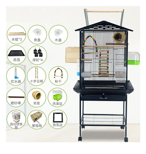 Jaula duradera para pájaros grandes, jaula para loros, pinzones, guacamayos, cacatúas, suministros para mascotas - Product Image 5