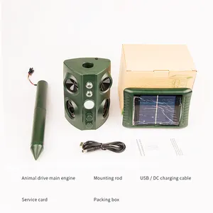 Ultrasonic Rodent Repeller High Power Bird Repeller Solar Powered Animal Repellent With 4 Louder