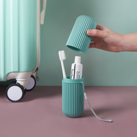 Étui de voyage portable MONR pour brosse à dents, support pour pinceaux de maquillage, boîtes de rangement en plastique, conteneurs de rangement pour brosses à dents