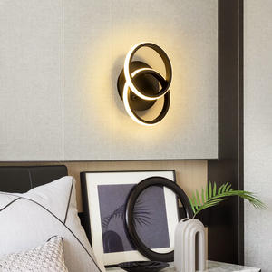 Nordic Ring Wall Lamp Creative Iron Art Bedroom Bedside Wall Lamp Modern Simple Living Room Aisle Porch Lighting - Product Image 1