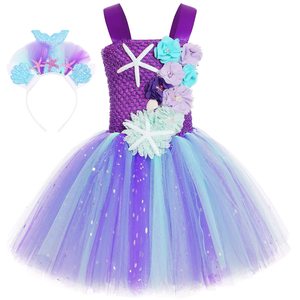Nouvelle arrivée de costume de sirène <span class=keywords><strong>Cosplay</strong></span> robe de princesse pour fille robe blouse personnalisée en gros OEM ODM pour enfants - Product Image 3
