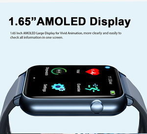 Montre connectée J-Style haute précision avec moniteur de fréquence cardiaque, de pression artérielle et de sommeil, écran Super Amoled de 1,65 pouces, nouveautés <span class=keywords><strong>2022</strong></span> - Product Image 2
