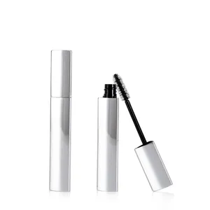 10ml Jumbo-Größe leere silberne Metall-Mascara-Tube mit dreieckiger Form, 10ml Mascara-Tube mit Wimpern pinsel, 10ml Mascara-Tube