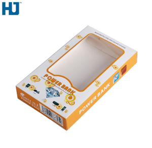 Aceptar personalizado al por mayor tesoro de carga de caja de embalaje de papel caja de ventana con asas de <span class=keywords><strong>Banco</strong></span> de potencia para el teléfono móvil - Product Image 1
