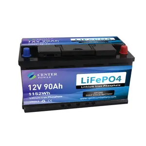 Free maintenance deep cycle rechargeable lithium battery 12v 90ah solar battery