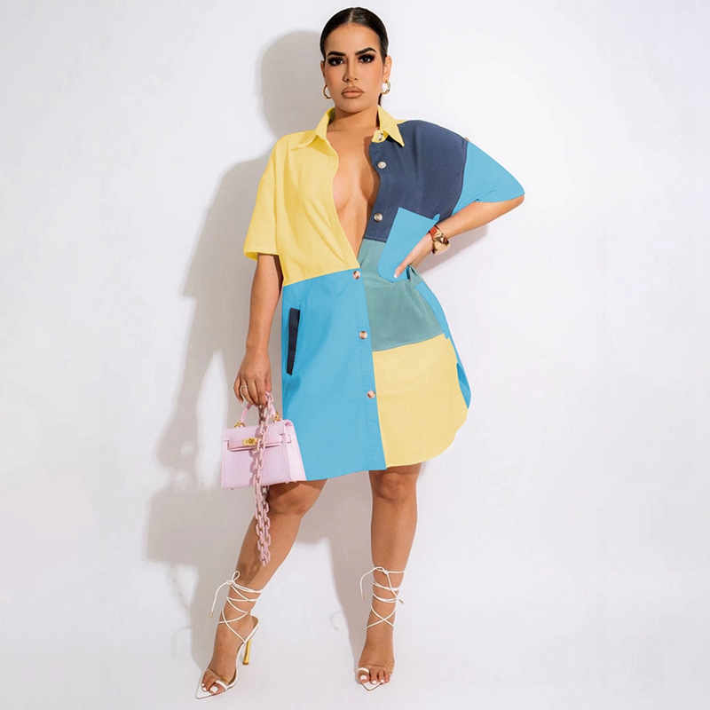 plus size oversized button down shirt dress Purcolt Oversized Shirt Dress for Women, Plus Size Casual Button Down 3/4 Rolled-Up Sleeve Collared Loose Fit Flowy Maxi Long Dress, Women's, Size: