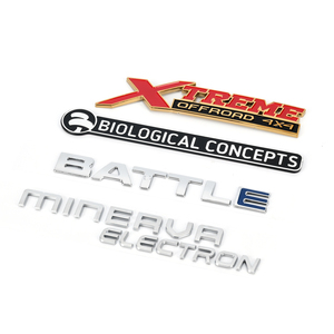 Bán buôn tùy chỉnh mạ điện phun sơn ABS nhựa Chrome 3D xe mui xe biểu tượng xe nướng huy hiệu biểu tượng với tự dính - Product Image 1