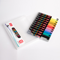Marqueurs de peinture acrylique 12 couleurs Pointe extra-fine Stylos de peinture