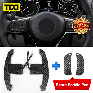 แป้นเปลี่ยนเกียร์คาร์บอนไฟเบอร์แม่เหล็ก TDD สำหรับรถยนต์นิสสัน ไมครา เวอร์ซา แฟร์เลดี้ โร้ก เทียน่า เอ็กซ์เทรล อัลติมา 400Z GTR R35 - Product Image 2