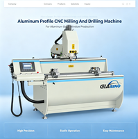 Máquina de Fresado y Perforación CNC Automática Controlada por PLC de Glasino Factory Supply para Perfiles de Aluminio, Muros Cortina y Marcos de Ventanas