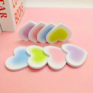 Creative Hand-Drawn Heart Gradient Sticky Notes High Aesthetic Student Message <b>Memo</b> <b>Pads</b> Essential Office Supplies for School - Product Image 4