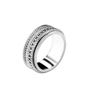 Anel Rotativo de Prata S925 Feito à Mão BOCAI Taiyin, Joia Masculina Artística <span class=keywords><strong>Retro</strong></span> e Moderna - Product Image 5