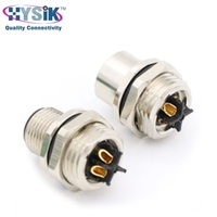Connecteur à souder M12 S codé 3+PE IP67 63V, prise circulaire mâle pour alimentation industrielle