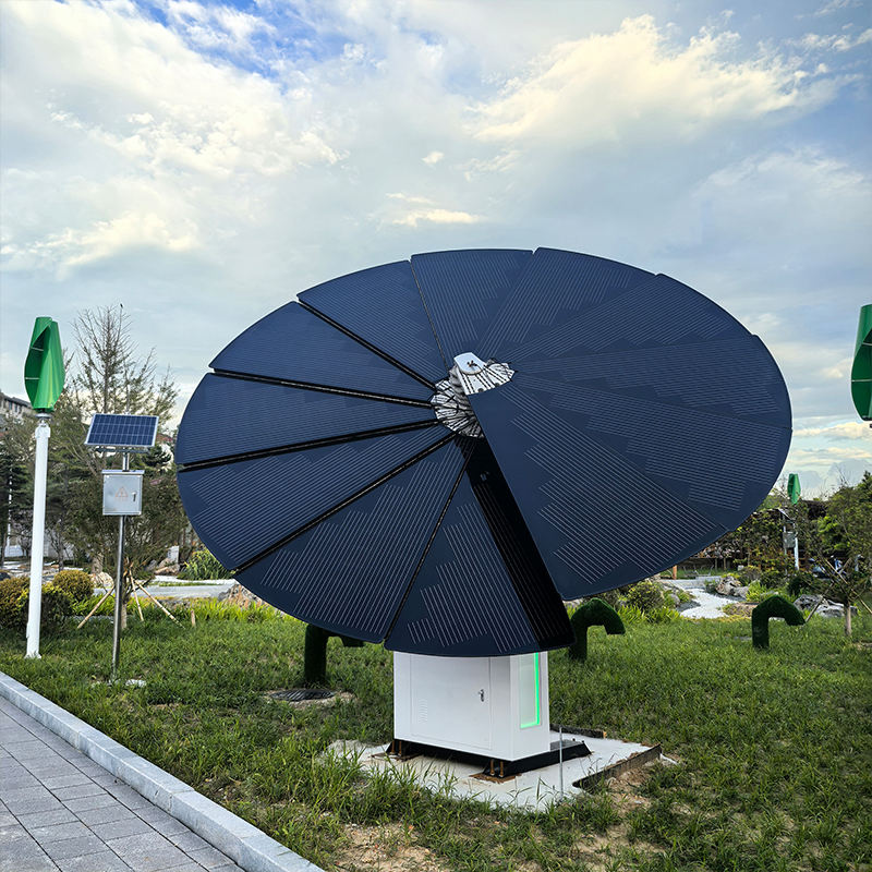 Fixed Solar Tracking System Automatic Solar Flower Tracker 3kW Three Axis Tracking Lithium Ion High ...