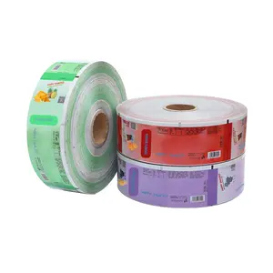 Custom Printed Plastic Aluminium Foil Roll Film For Biscuits Back Seal Pillow Bag Machine Used BOPP Film Metalized for Pastry